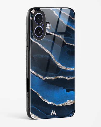 Shimmering Sands Blue Marble Glass Case Phone Cover (Apple)