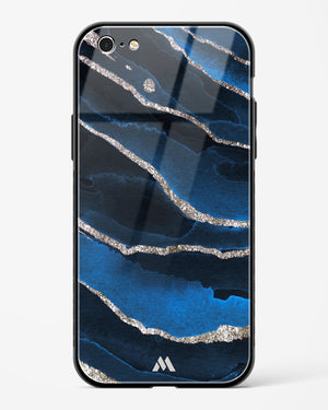 Shimmering Sands Blue Marble Glass Case Phone Cover (Apple)