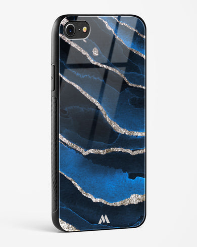 Shimmering Sands Blue Marble Glass Case Phone Cover (Apple)