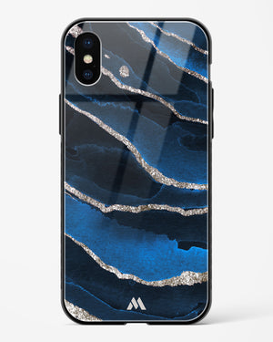 Shimmering Sands Blue Marble Glass Case Phone Cover (Apple)