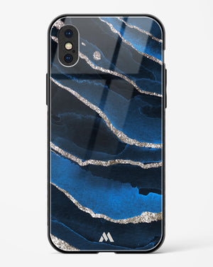 Shimmering Sands Blue Marble Glass Case Phone Cover (Apple)