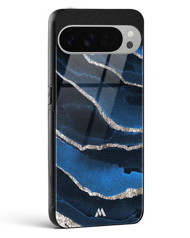 Shimmering Sands Blue Marble Glass Case Phone Cover (Google)