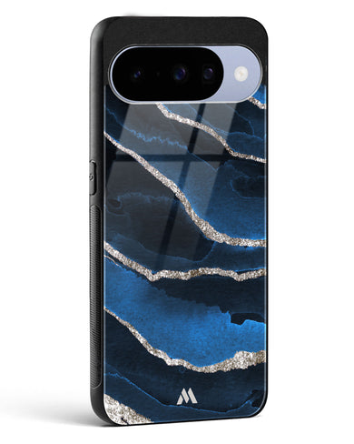 Shimmering Sands Blue Marble Glass Case Phone Cover (Google)
