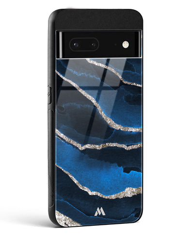 Shimmering Sands Blue Marble Glass Case Phone Cover (Google)