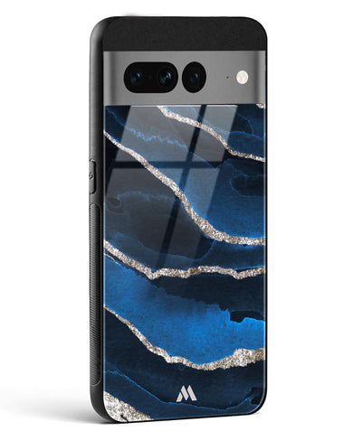 Shimmering Sands Blue Marble Glass Case Phone Cover (Google)