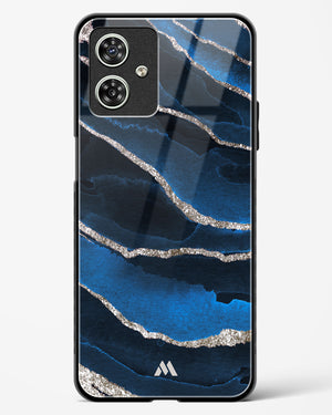 Shimmering Sands Blue Marble Glass Case Phone Cover-(Motorola)