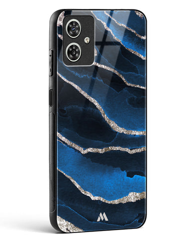 Shimmering Sands Blue Marble Glass Case Phone Cover (Motorola)