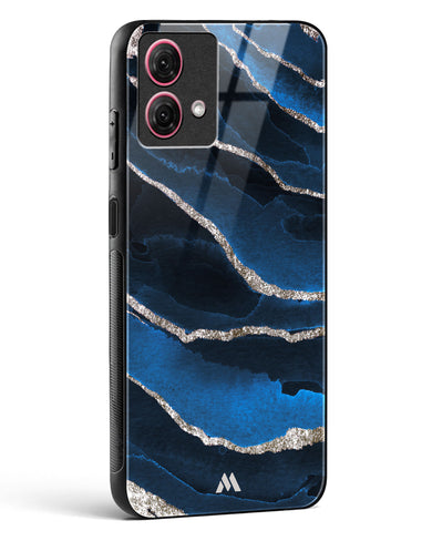 Shimmering Sands Blue Marble Glass Case Phone Cover (Motorola)
