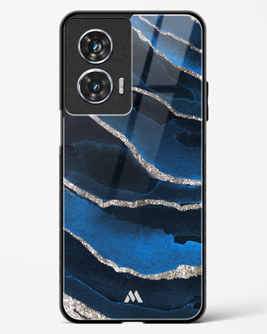 Shimmering Sands Blue Marble Glass Case Phone Cover (Motorola)