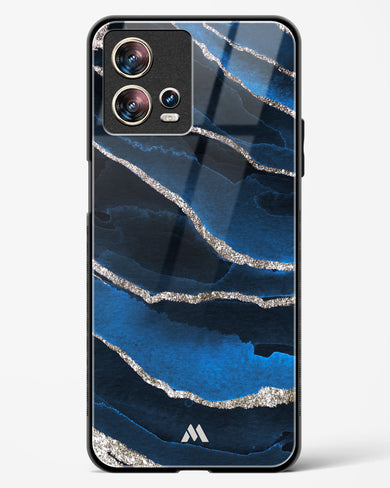 Shimmering Sands Blue Marble Glass Case Phone Cover-(Motorola)