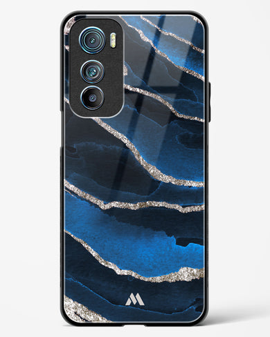 Shimmering Sands Blue Marble Glass Case Phone Cover-(Motorola)