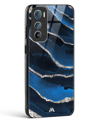 Shimmering Sands Blue Marble Glass Case Phone Cover-(Motorola)