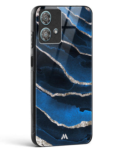 Shimmering Sands Blue Marble Glass Case Phone Cover-(Motorola)
