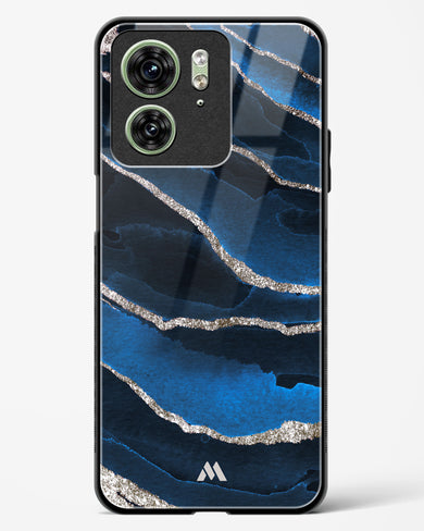 Shimmering Sands Blue Marble Glass Case Phone Cover (Motorola)