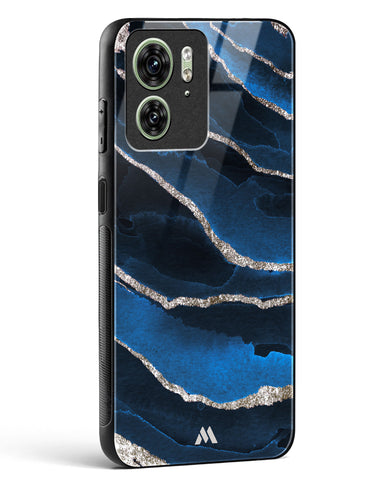 Shimmering Sands Blue Marble Glass Case Phone Cover (Motorola)