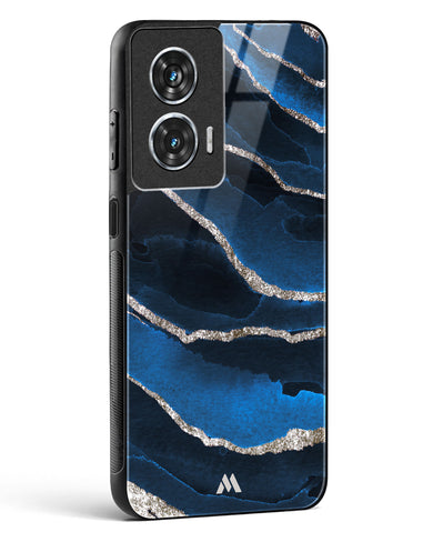 Shimmering Sands Blue Marble Glass Case Phone Cover (Motorola)