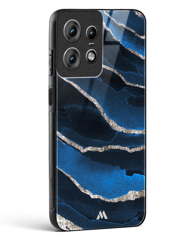 Shimmering Sands Blue Marble Glass Case Phone Cover (Motorola)