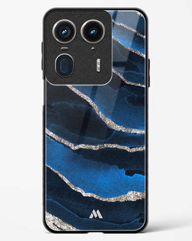 Shimmering Sands Blue Marble Glass Case Phone Cover (Motorola)