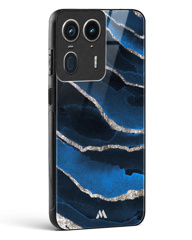Shimmering Sands Blue Marble Glass Case Phone Cover (Motorola)