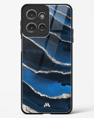 Shimmering Sands Blue Marble Glass Case Phone Cover (Motorola)