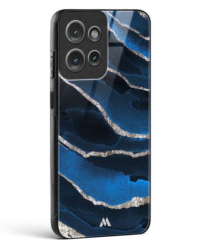 Shimmering Sands Blue Marble Glass Case Phone Cover (Motorola)