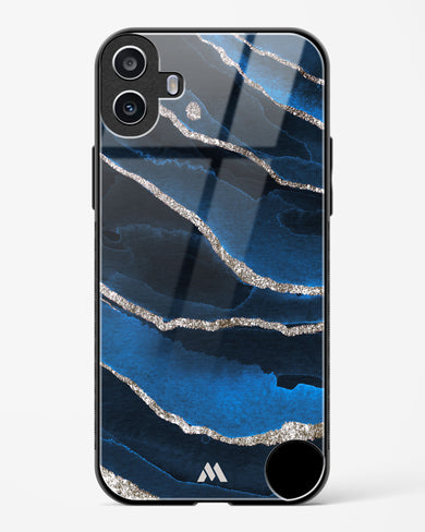Shimmering Sands Blue Marble Glass Case Phone Cover (Nothing)