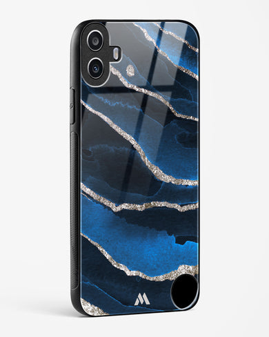 Shimmering Sands Blue Marble Glass Case Phone Cover (Nothing)