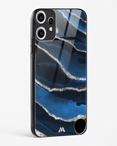 Shimmering Sands Blue Marble Glass Case Phone Cover (Nothing)