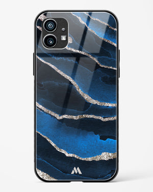 Shimmering Sands Blue Marble Glass Case Phone Cover (Nothing)