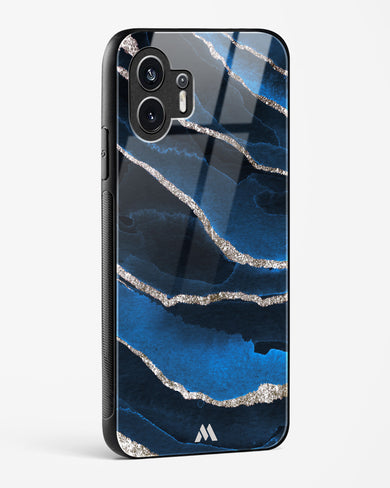 Shimmering Sands Blue Marble Glass Case Phone Cover (Nothing)