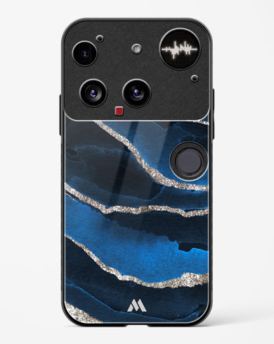 Shimmering Sands Blue Marble Glass Case Phone Cover (Nothing)