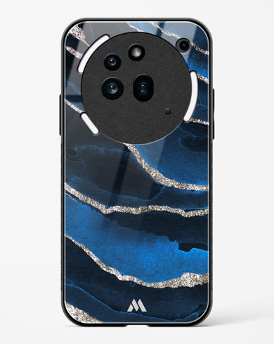 Shimmering Sands Blue Marble Glass Case Phone Cover (Nothing)