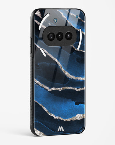 Shimmering Sands Blue Marble Glass Case Phone Cover (Nothing)