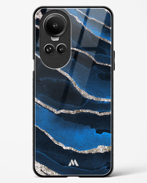 Shimmering Sands Blue Marble Glass Case Phone Cover-(Oppo)