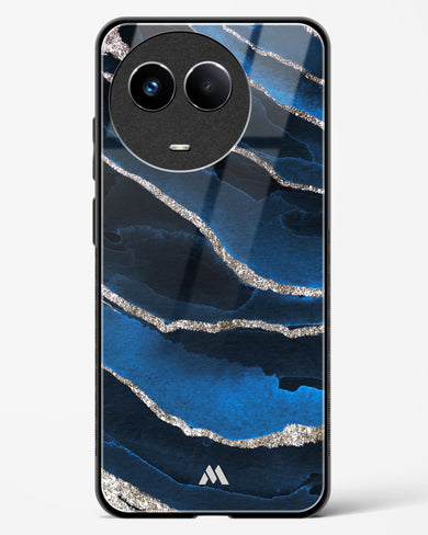 Shimmering Sands Blue Marble Glass Case Phone Cover (Realme)