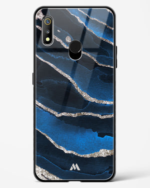 Shimmering Sands Blue Marble Glass Case Phone Cover-(Realme)