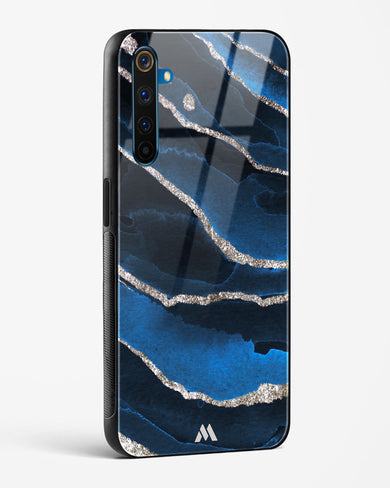 Shimmering Sands Blue Marble Glass Case Phone Cover-(Realme)