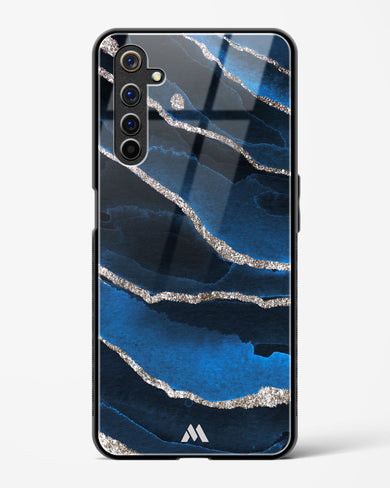 Shimmering Sands Blue Marble Glass Case Phone Cover (Realme)