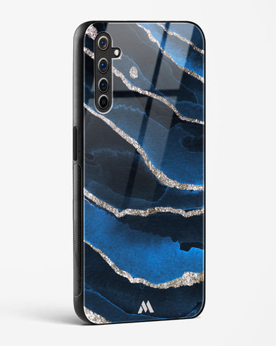 Shimmering Sands Blue Marble Glass Case Phone Cover (Realme)