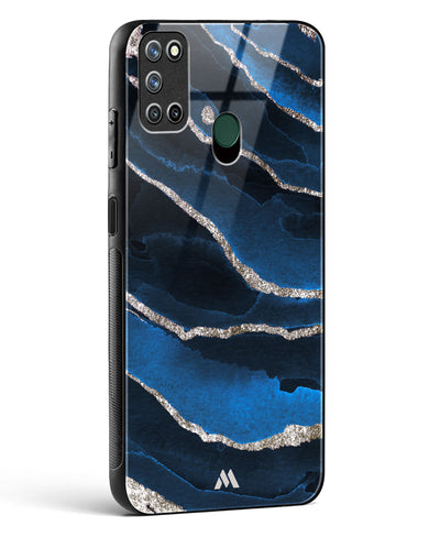 Shimmering Sands Blue Marble Glass Case Phone Cover-(Realme)