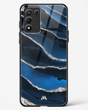 Shimmering Sands Blue Marble Glass Case Phone Cover (Realme)