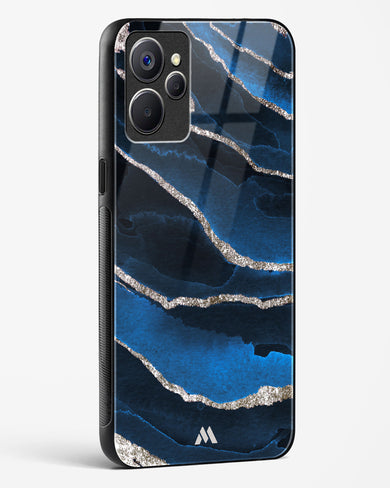 Shimmering Sands Blue Marble Glass Case Phone Cover-(Realme)