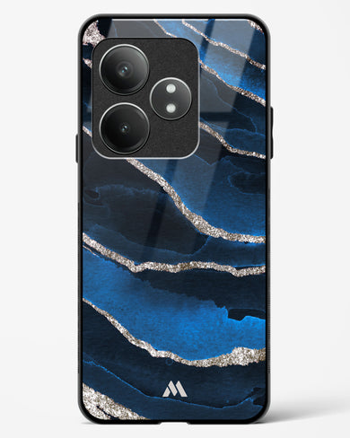 Shimmering Sands Blue Marble Glass Case Phone Cover (Realme)