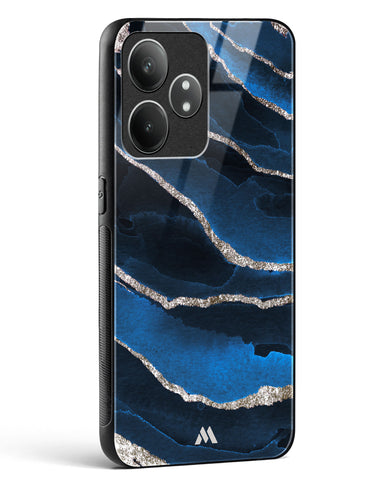 Shimmering Sands Blue Marble Glass Case Phone Cover (Realme)