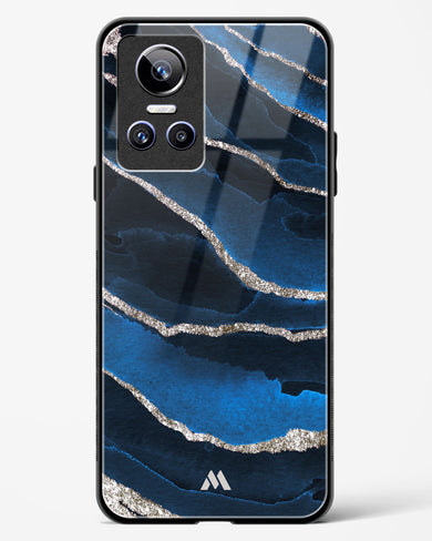 Shimmering Sands Blue Marble Glass Case Phone Cover (Realme)