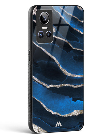 Shimmering Sands Blue Marble Glass Case Phone Cover (Realme)