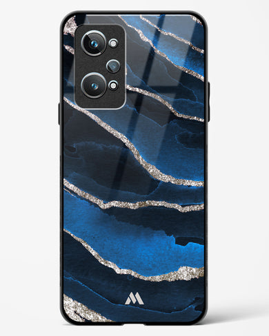 Shimmering Sands Blue Marble Glass Case Phone Cover-(Realme)