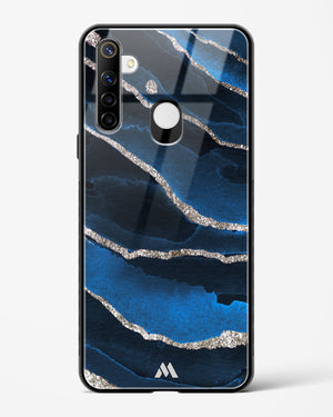 Shimmering Sands Blue Marble Glass Case Phone Cover-(Realme)