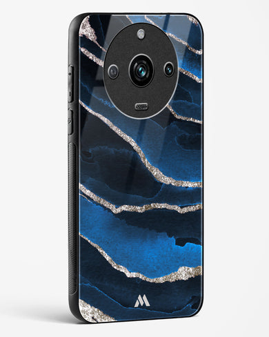 Shimmering Sands Blue Marble Glass Case Phone Cover (Realme)