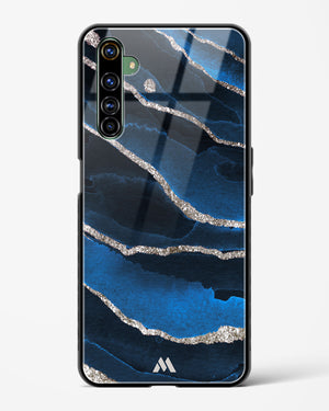 Shimmering Sands Blue Marble Glass Case Phone Cover (Realme)